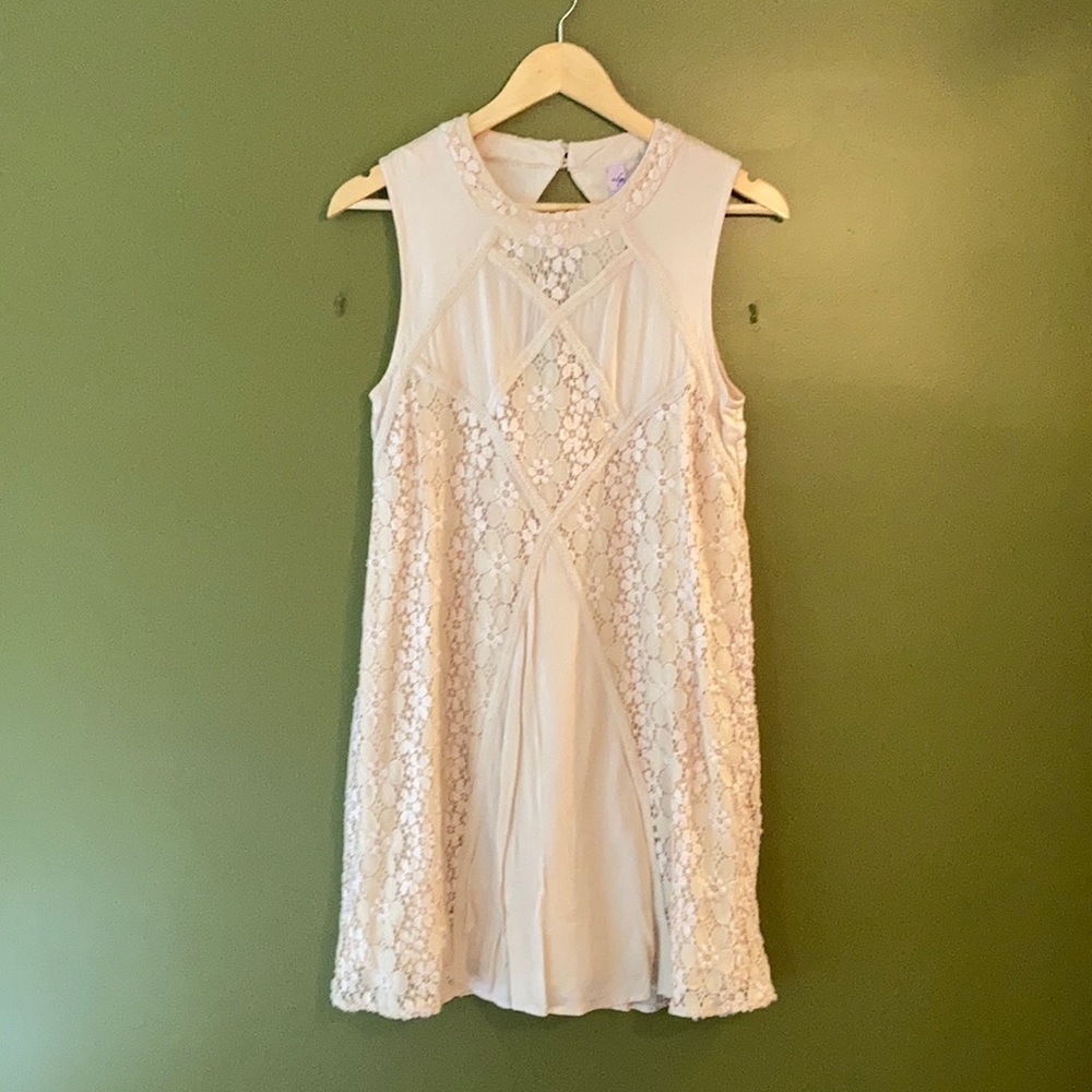 Above the knee patch lace dress